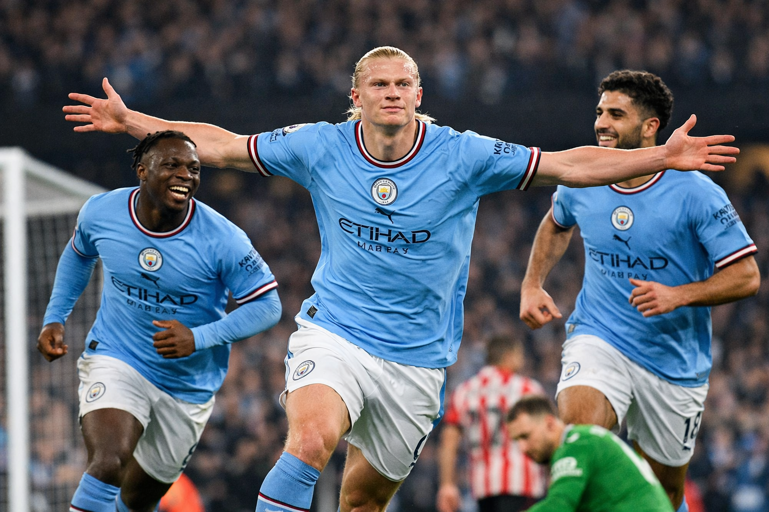 Feature image for Manchester City keep title pressure on with controlled 3-0 win over Brentford