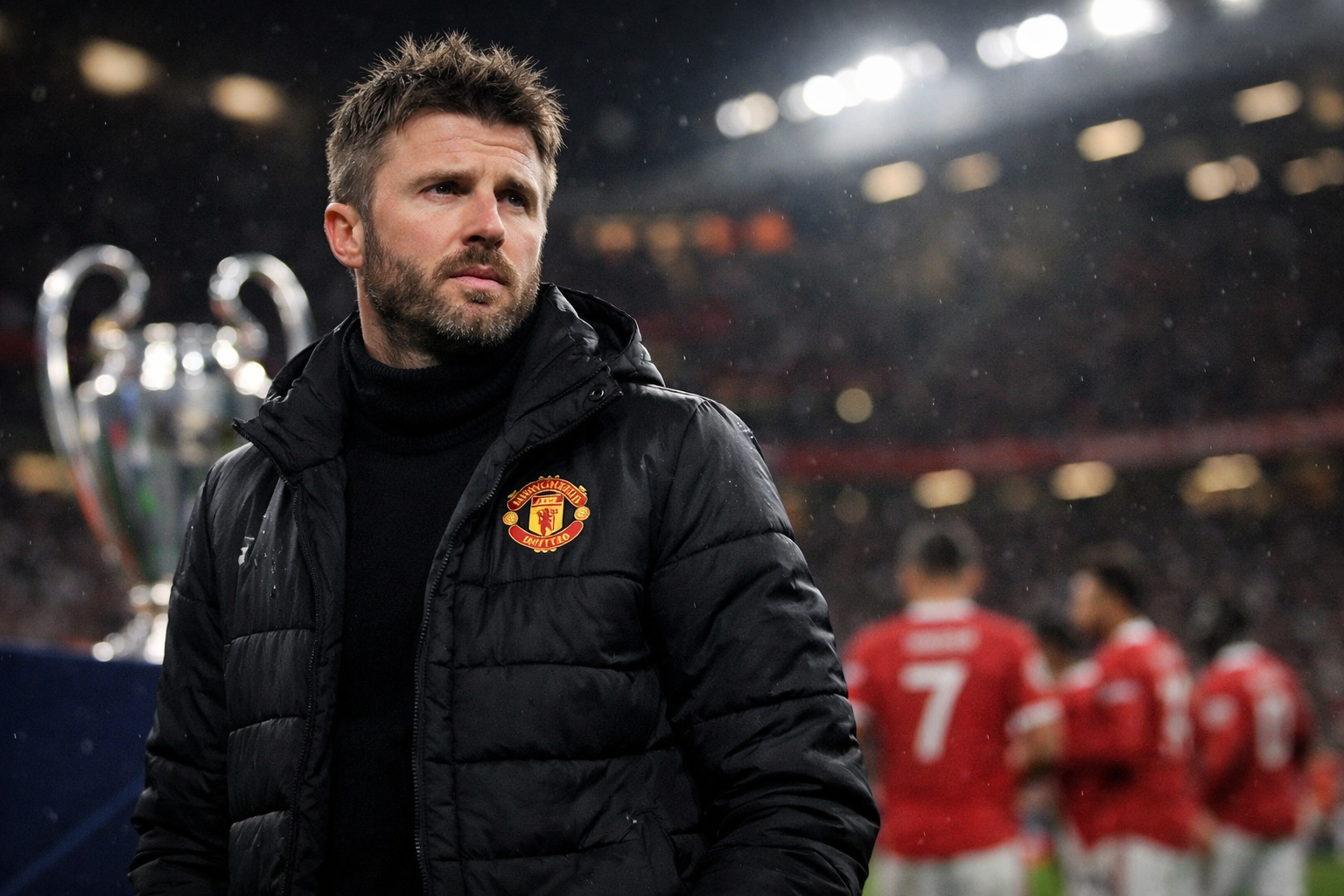 Feature image for Michael Carrick addresses Manchester United future after sealing Champions League return