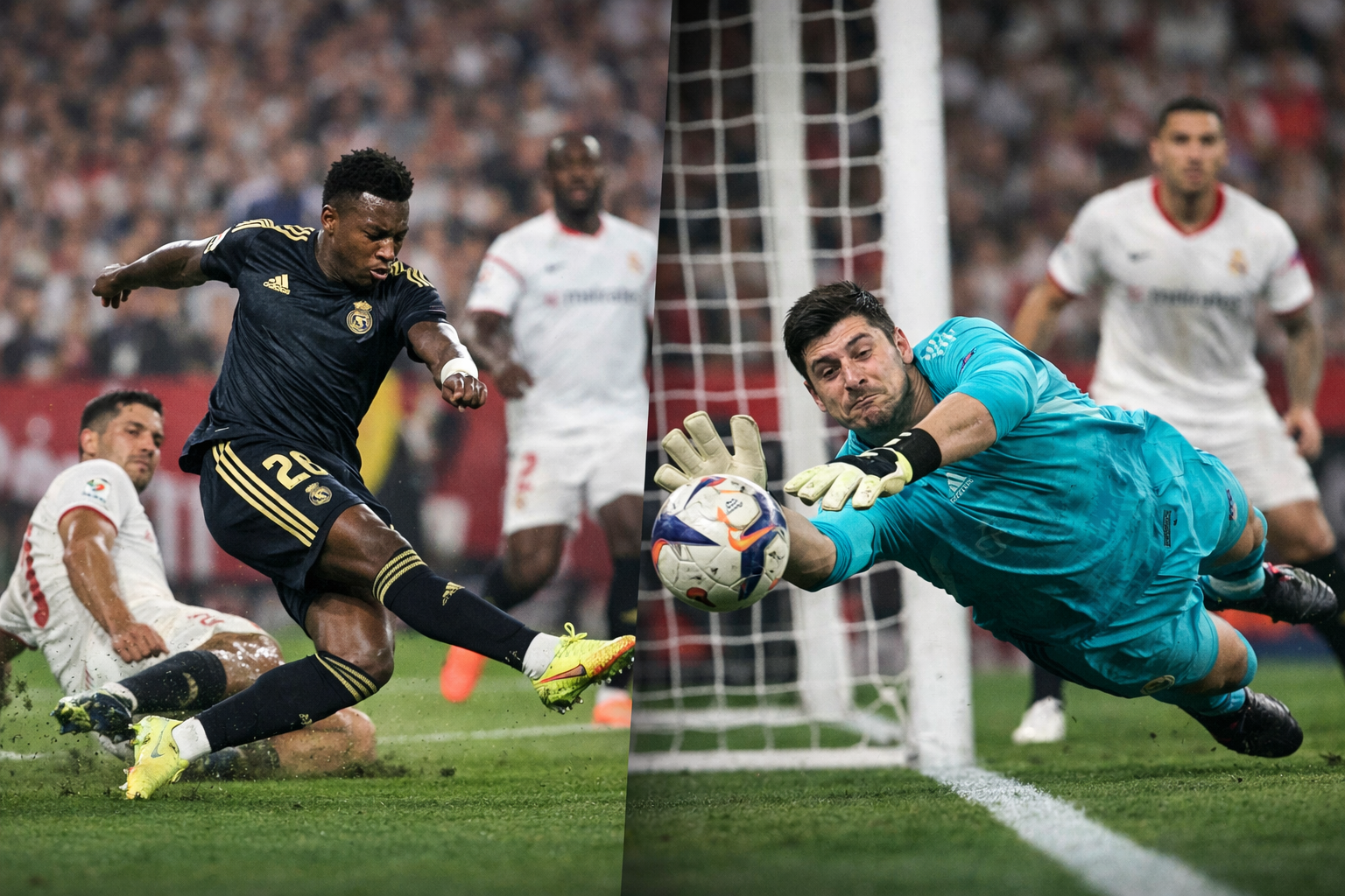 Feature image for Sevilla 0-1 Real Madrid: Vinicius Jr settles tense contest as Courtois preserves narrow win