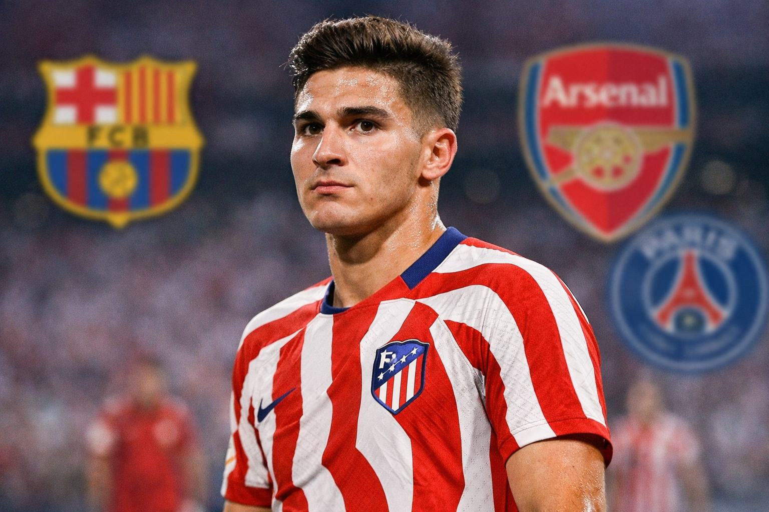 Feature image for Atletico Madrid weighing major Julian Alvarez sale as Barcelona, Arsenal and PSG monitor situation